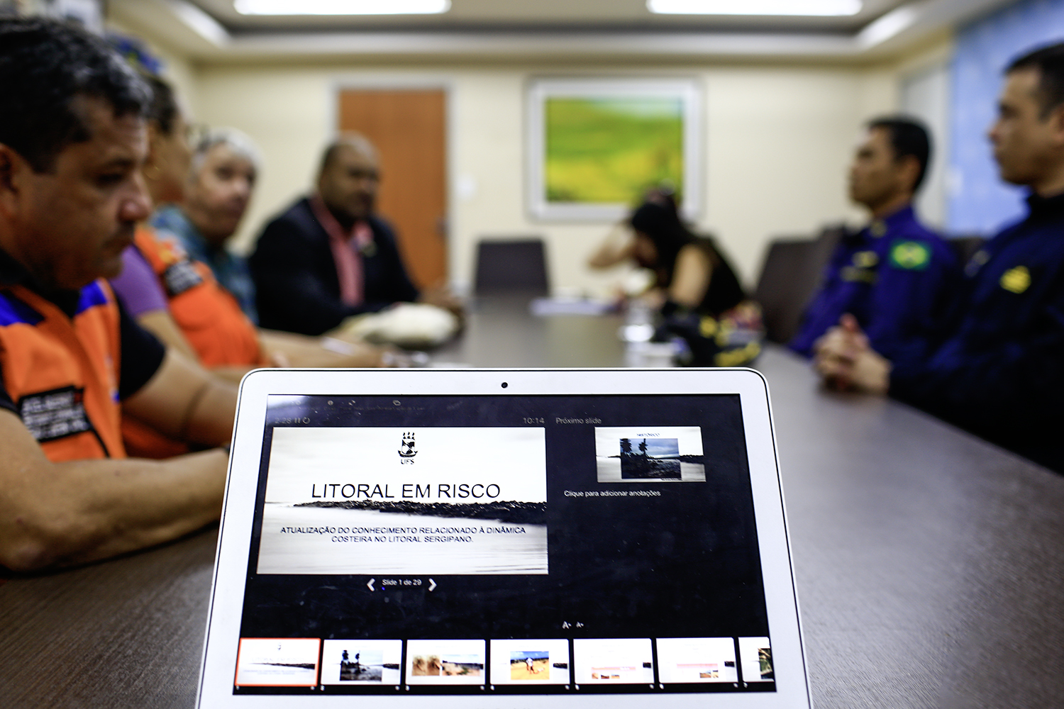 Reunião foi realizada na sala de reuniões do Gabinete do Reitor. (fotos: Adilson Andrade/Ascom UFS)
