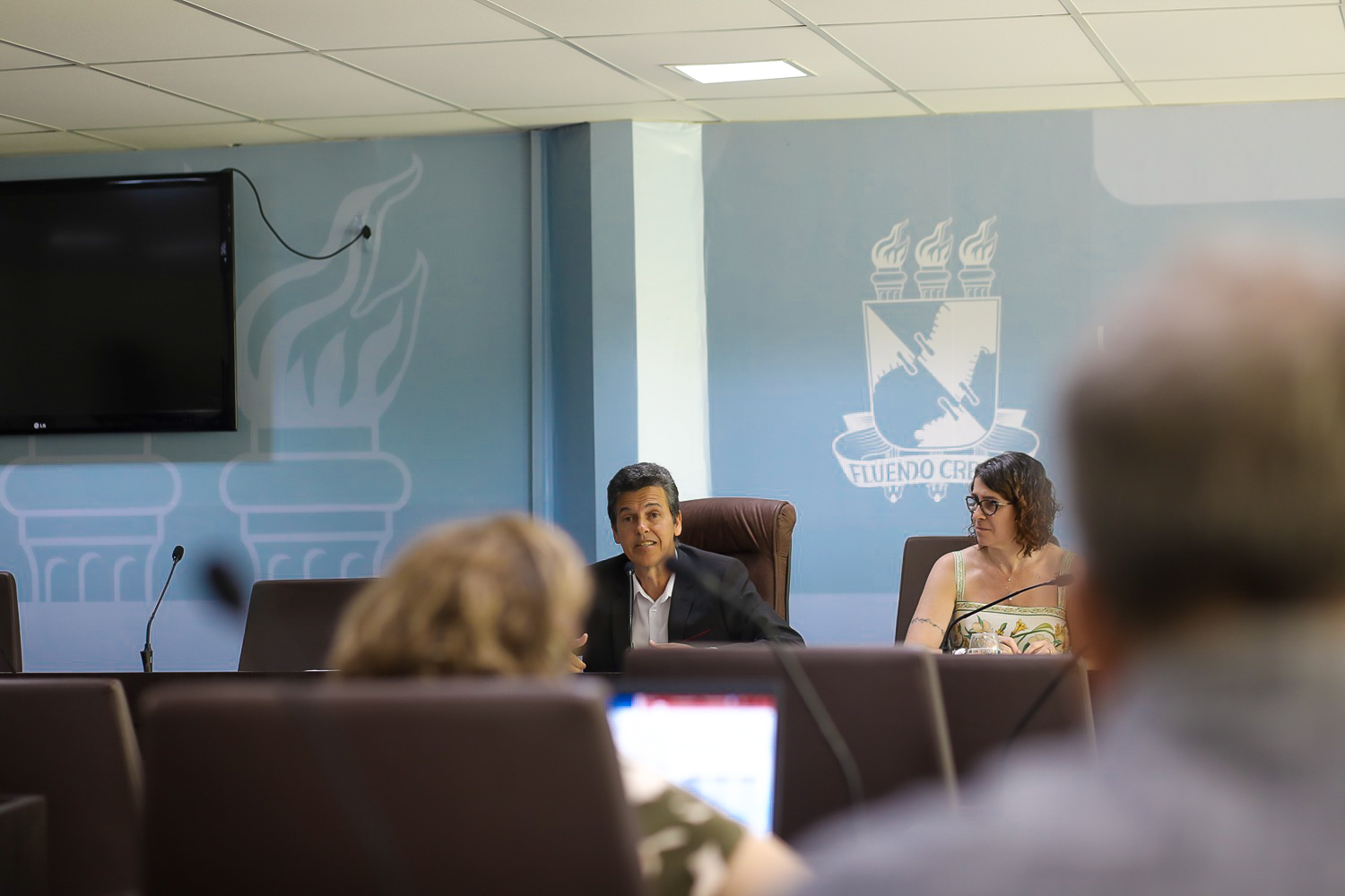 Reunião do Consu aconteceu na Sala dos Conselhos (Foto: Janaína Cavalcante/Ascom UFS)